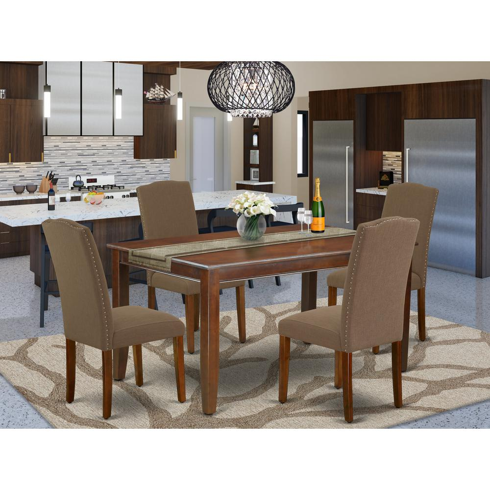 Dining Room Set Mahogany, DUEN5-MAH-18