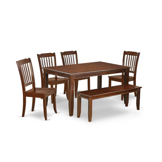 Dining Room Set Mahogany, DUDA6-MAH-W