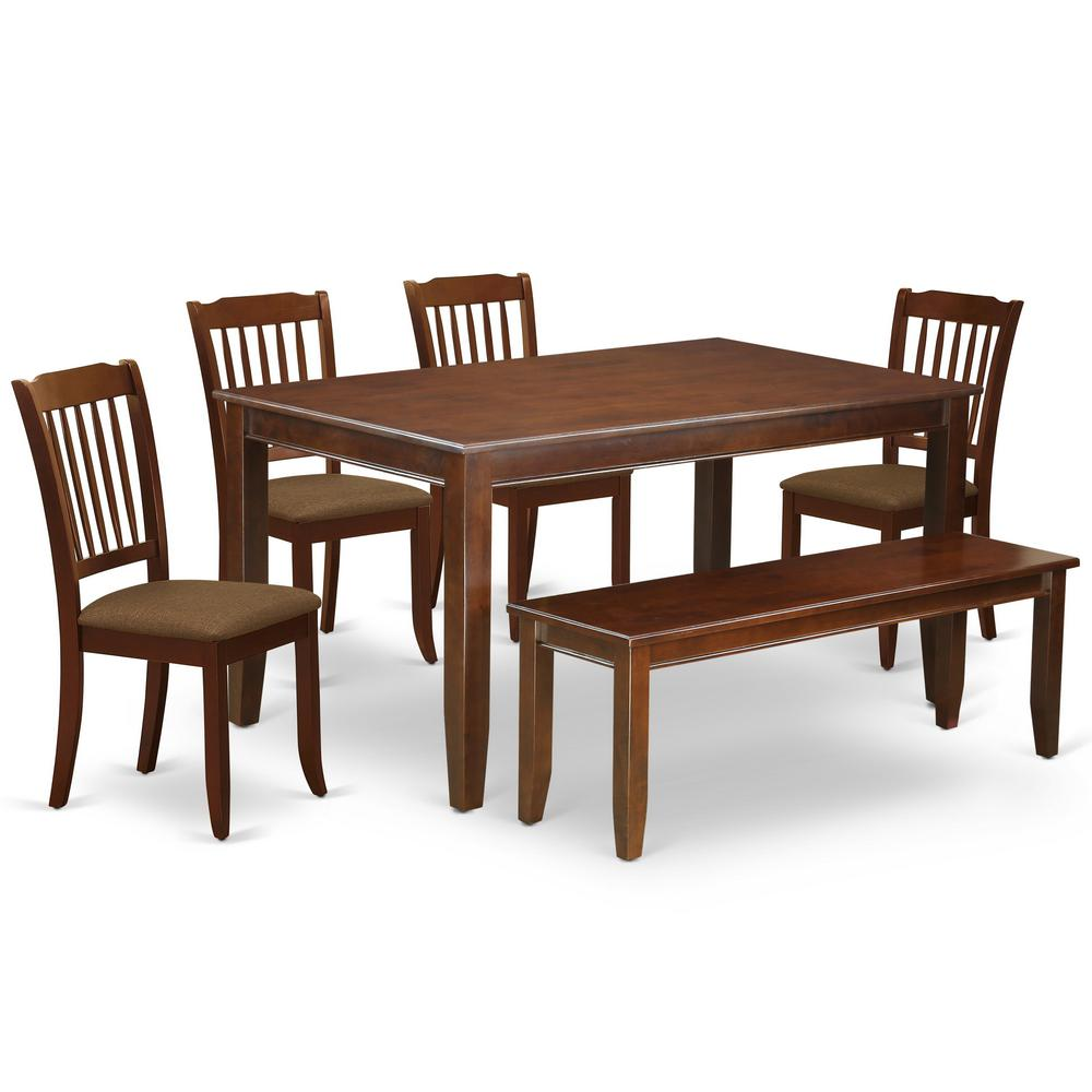 Dining Room Set Mahogany, DUDA6-MAH-C