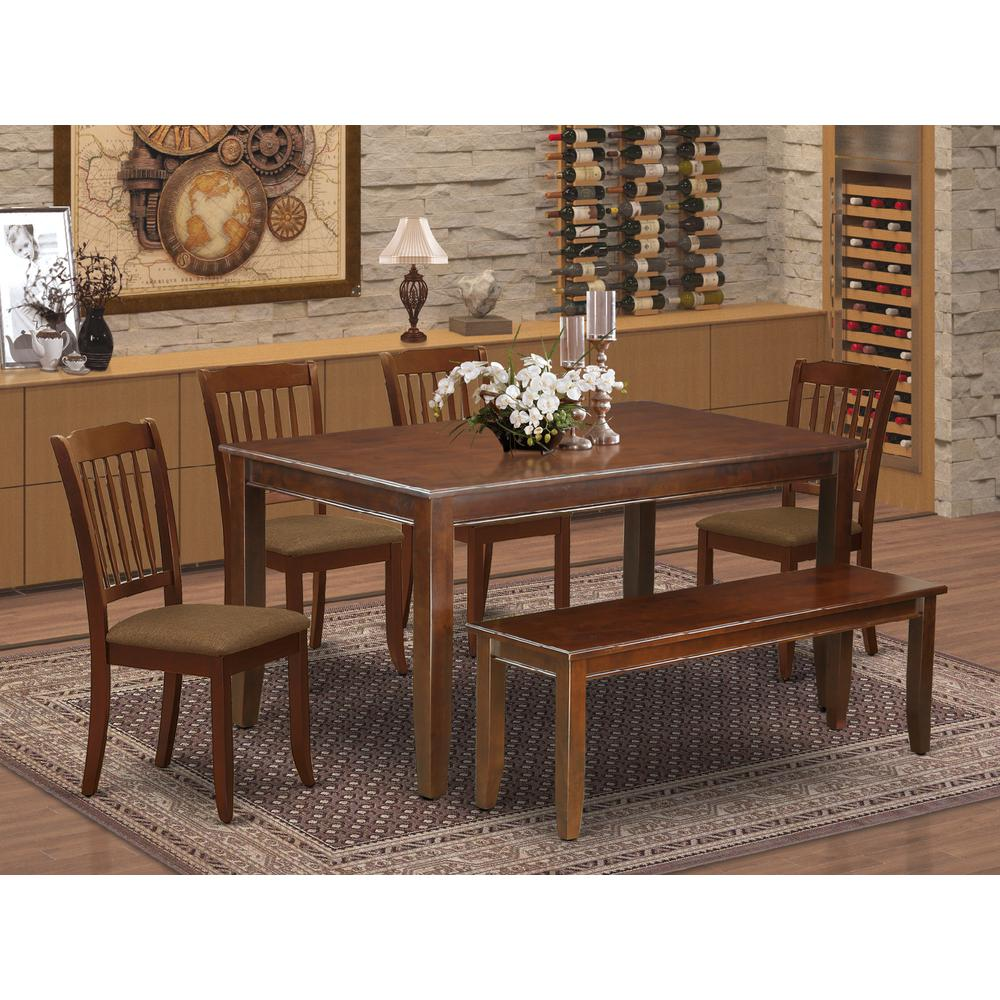 Dining Room Set Mahogany, DUDA6-MAH-C