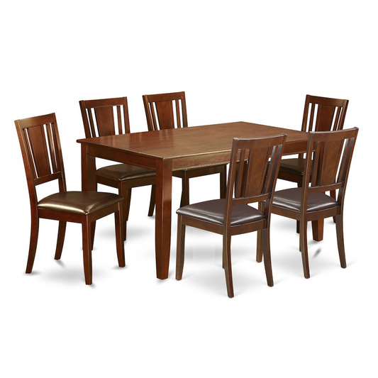 7  PC  formal  Dining  room  set-Table  and  6  Dining  Chairs