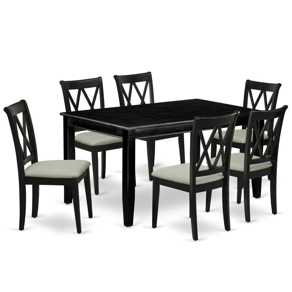 Dining Room Set Black, DUCL7-BLK-C