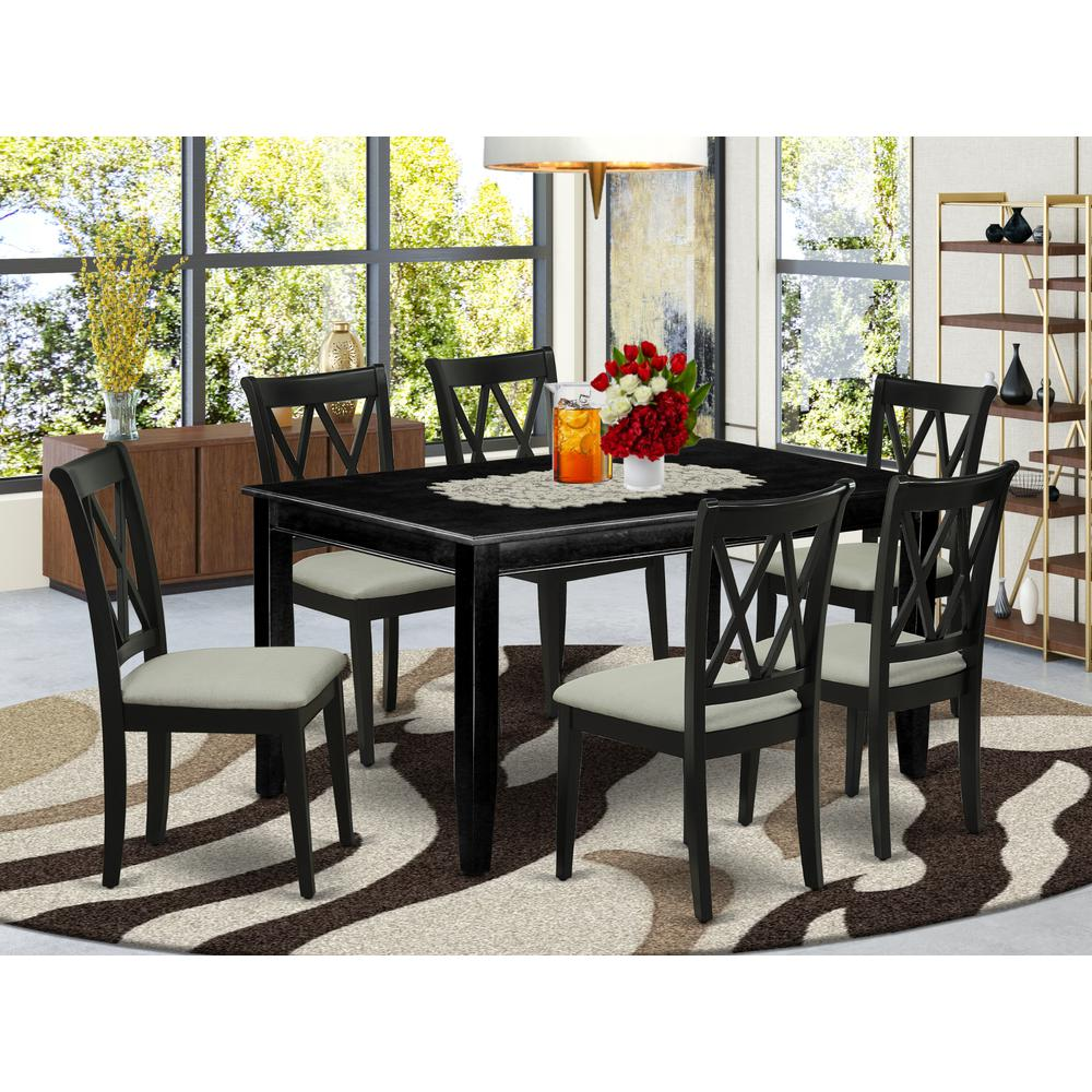 Dining Room Set Black, DUCL7-BLK-C