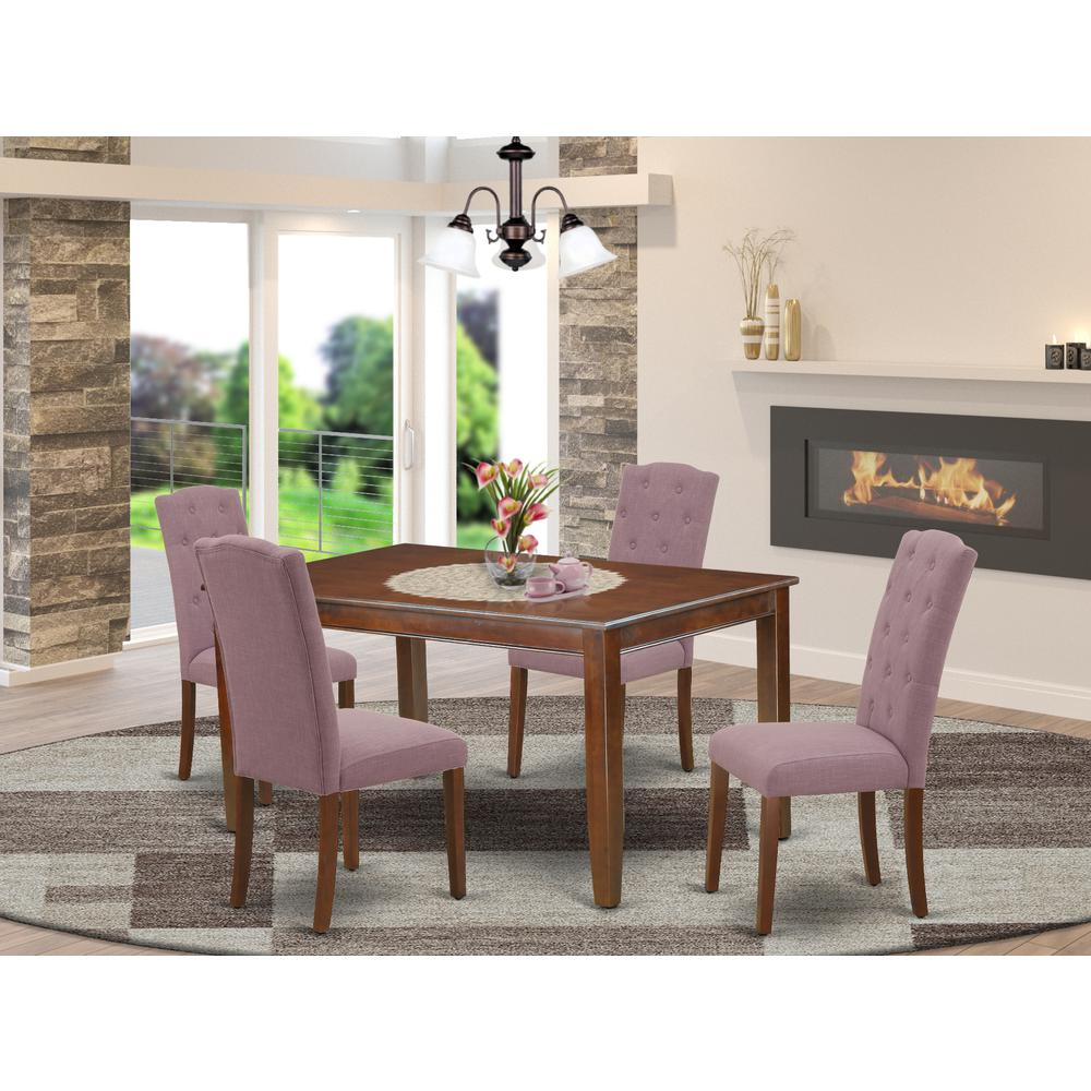 Dining Room Set Mahogany, DUCE5-MAH-10