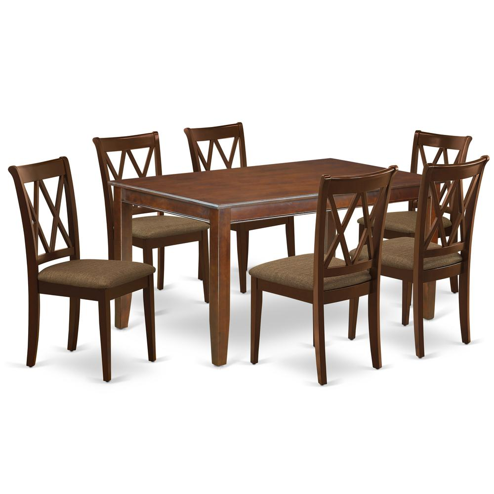 Dining Room Set Mahogany, DUCL7-MAH-C