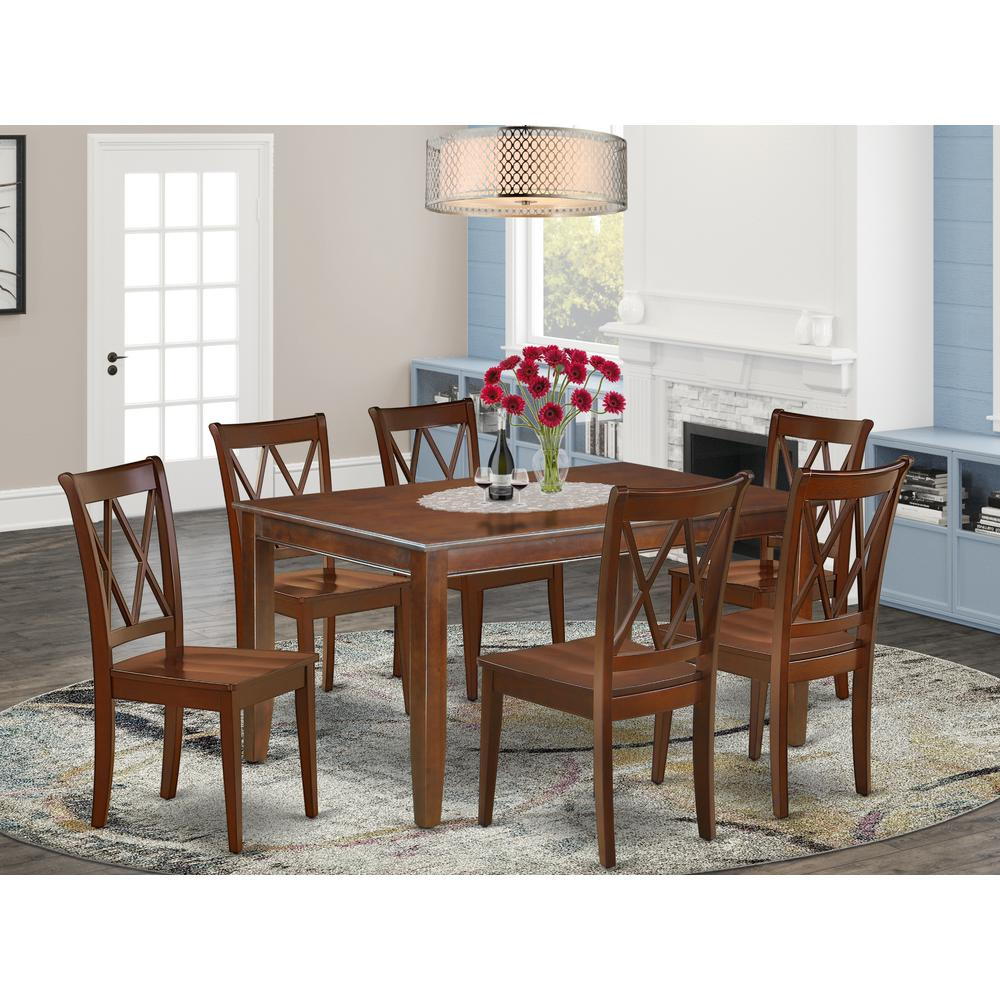 Dining Room Set Mahogany, DUCL7-MAH-W