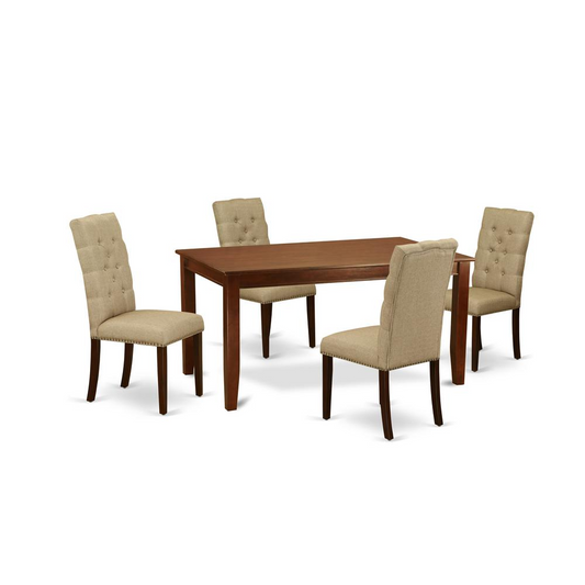 Dining Room Set Mahogany, DUEL5-MAH-16