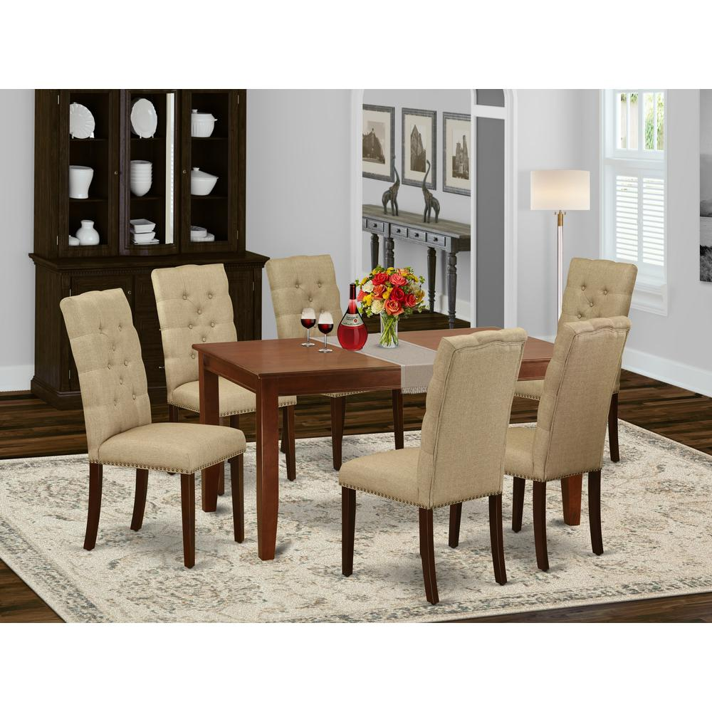 Dining Room Set Mahogany, DUEL7-MAH-16