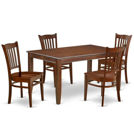 Dining Room Set Mahogany, DUGR5-MAH-W