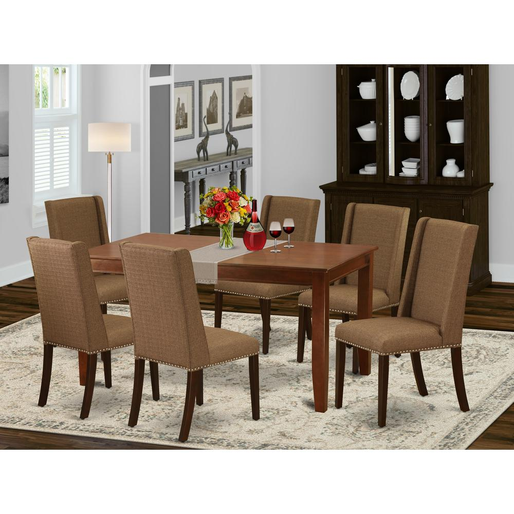 Dining Room Set Mahogany, DUFL7-MAH-18