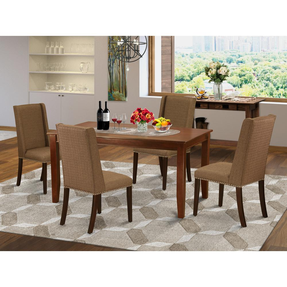 Dining Room Set Mahogany, DUFL5-MAH-18