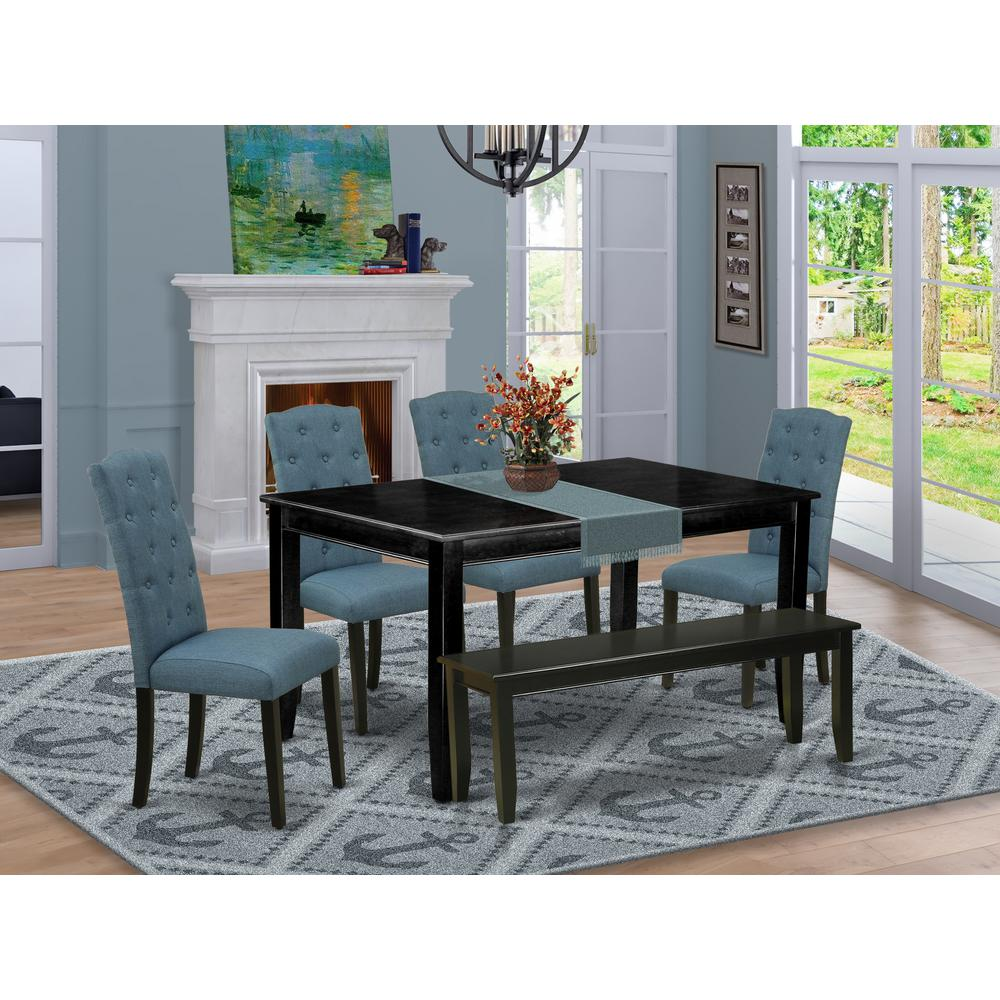 Dining Room Set Black, DUCE6-BLK-21