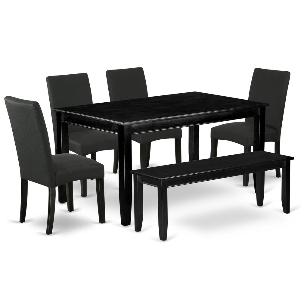 Dining Room Set Black, DUDR6-BLK-24