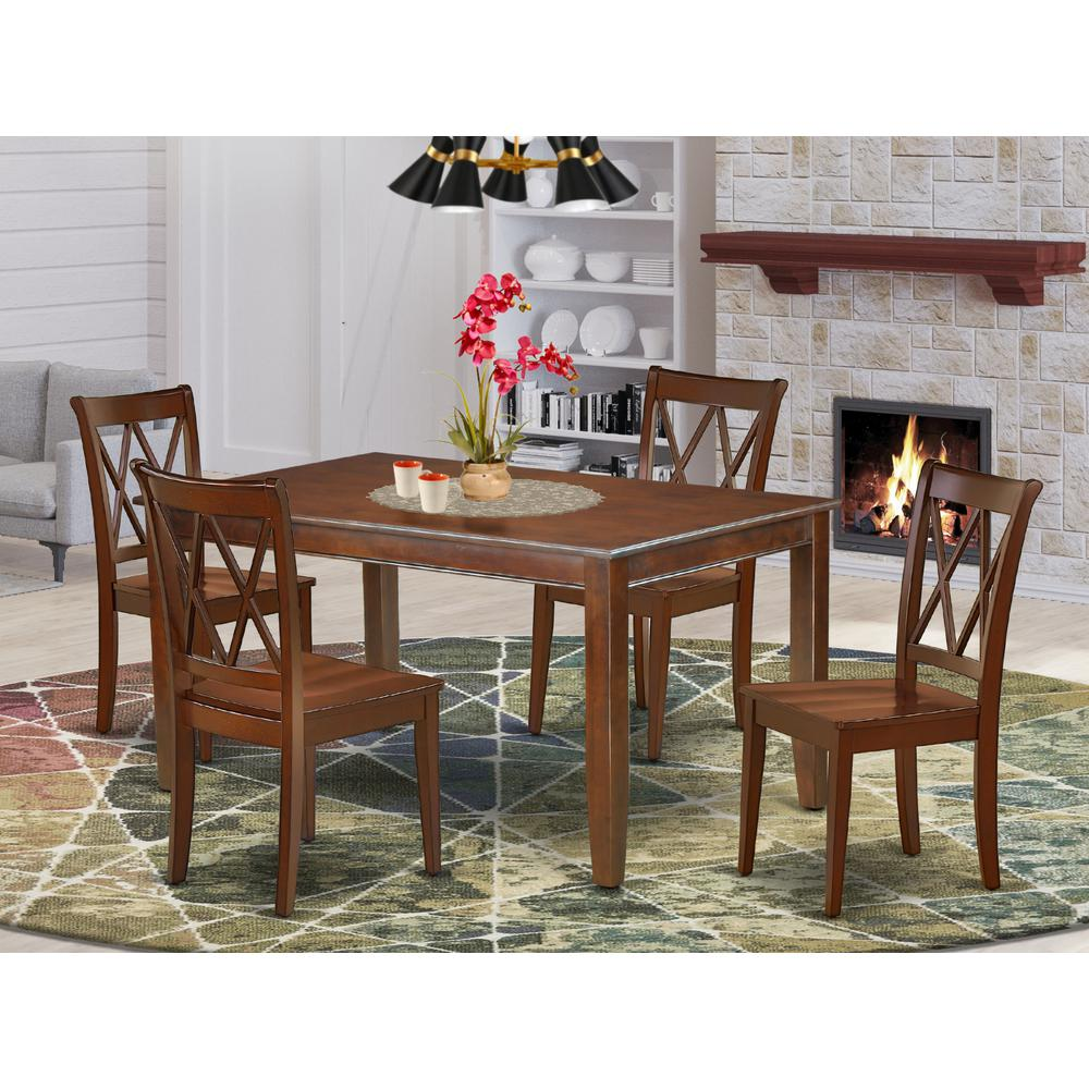 Dining Room Set Mahogany, DUCL5-MAH-W