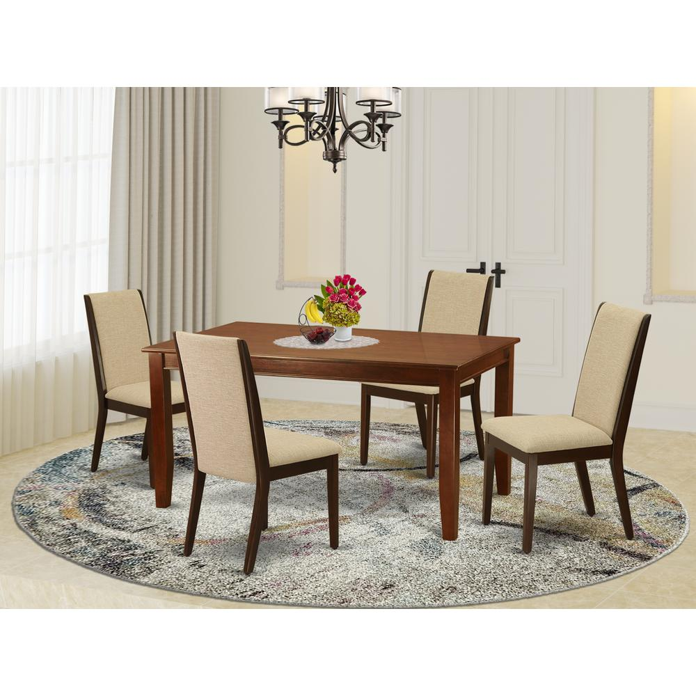 Dining Room Set Mahogany, DULA5-MAH-04