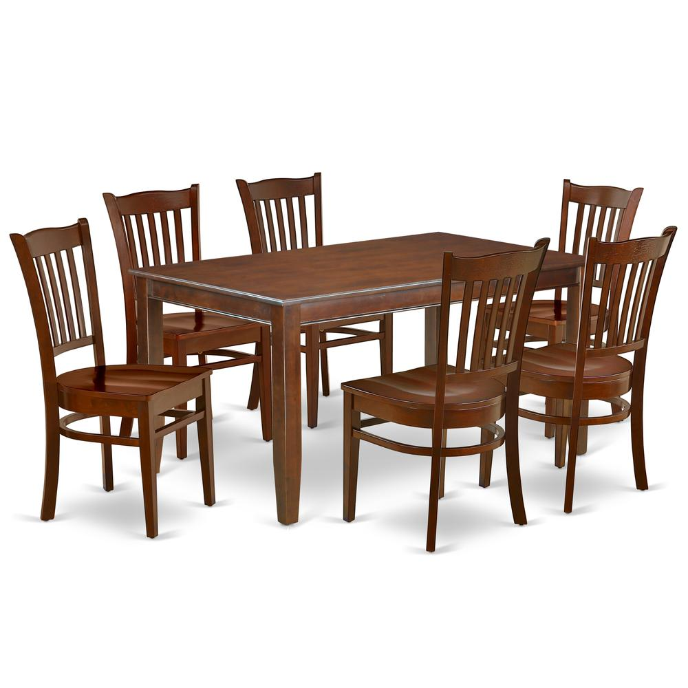 Dining Room Set Mahogany, DUGR7-MAH-W