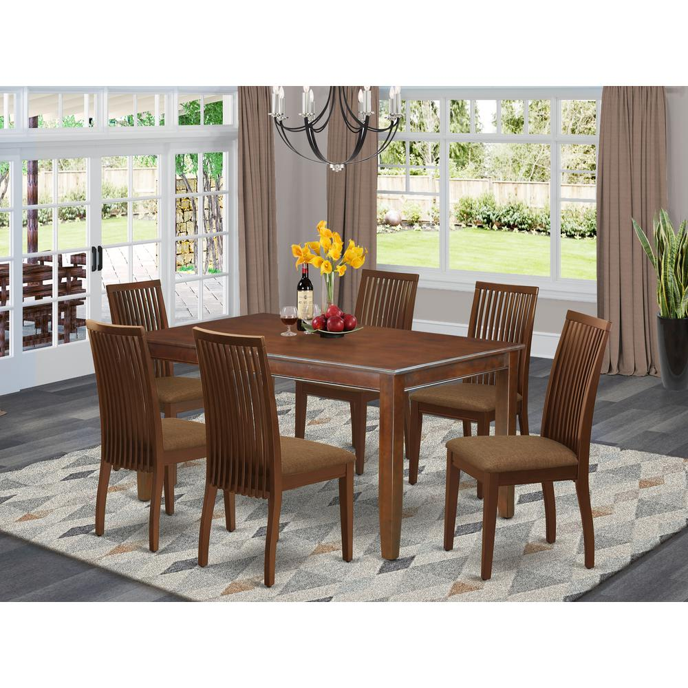 Dining Room Set Mahogany, DUIP7-MAH-C