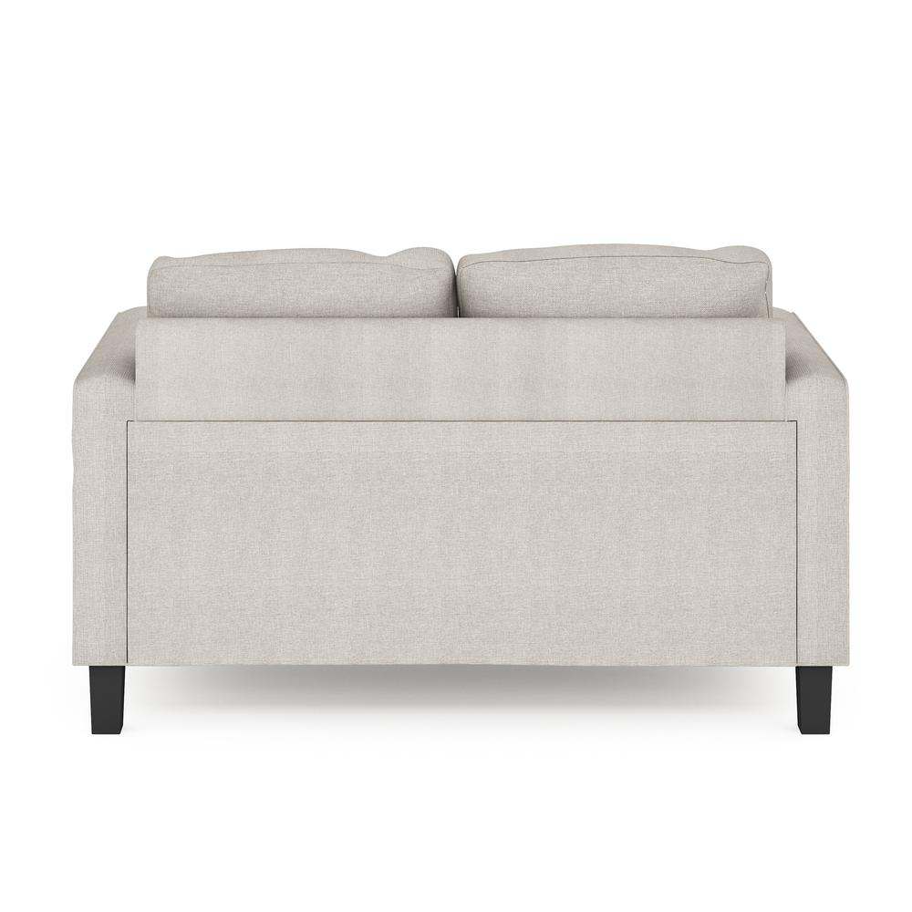 Furinno Bayonne Modern Upholstered Loveseat, Fog