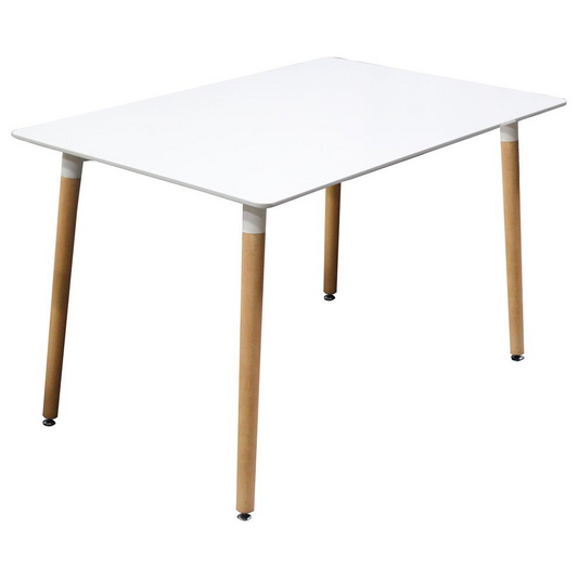 Mid Century Modern White Dining Table