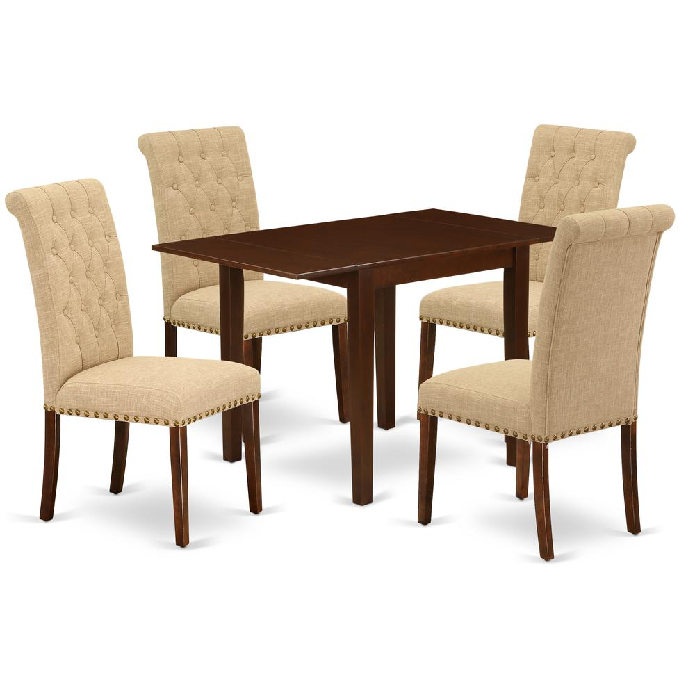 Dining Room Set Mahogany, NDBR5-MAH-04