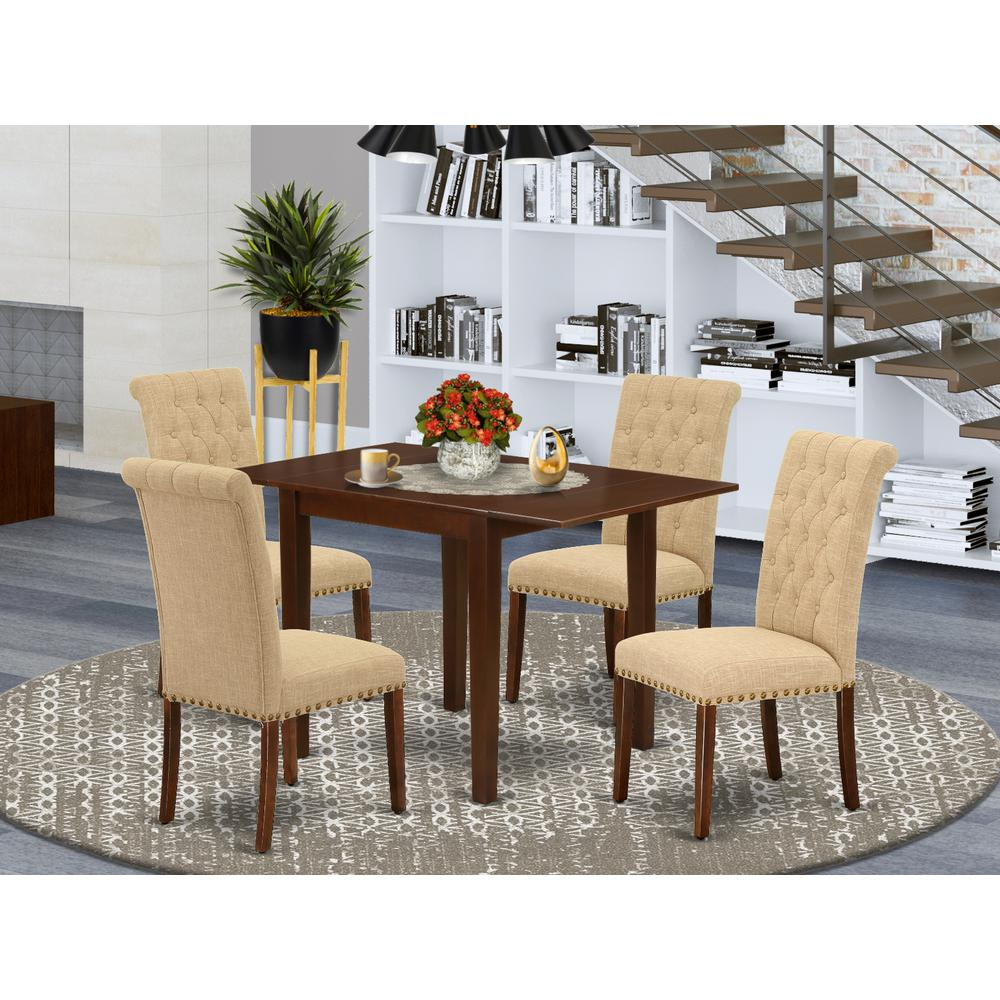 Dining Room Set Mahogany, NDBR5-MAH-04