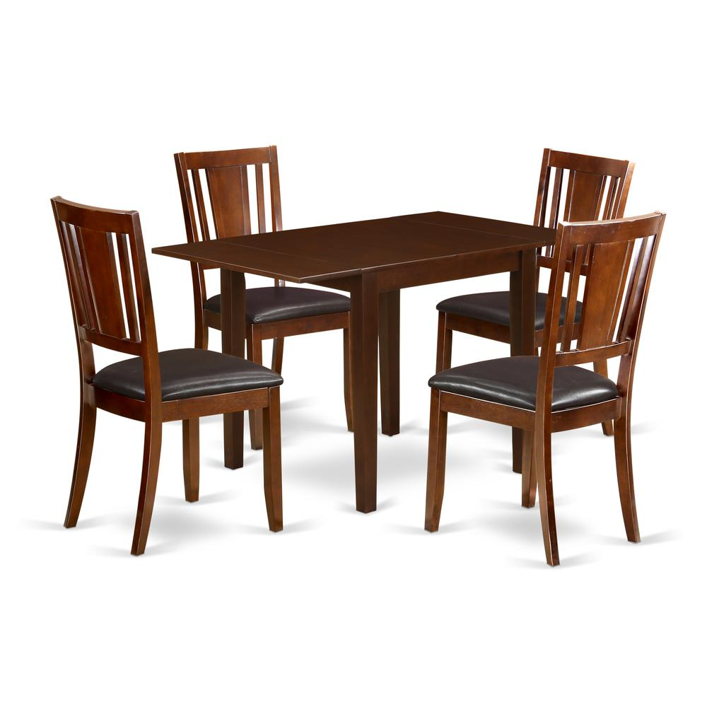 Dining Room Set Mahogany, NDDU5-MAH-LC