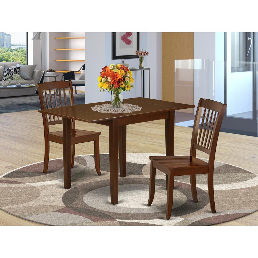 Dining Room Set Mahogany, NDDA3-MAH-W