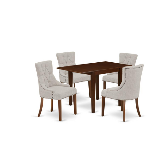 Dining Room Set Mahogany, NDFR5-MAH-05