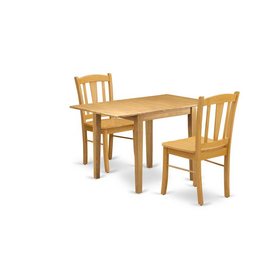 Dining Room Set Oak, NDDL3-OAK-W