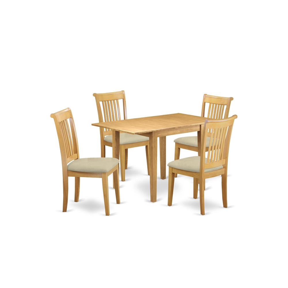 Dining Room Set Oak, NDPO5-OAK-C