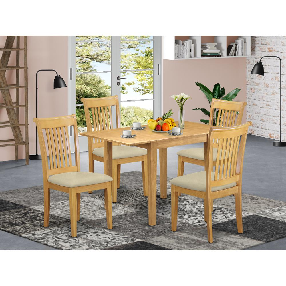 Dining Room Set Oak, NDPO5-OAK-C