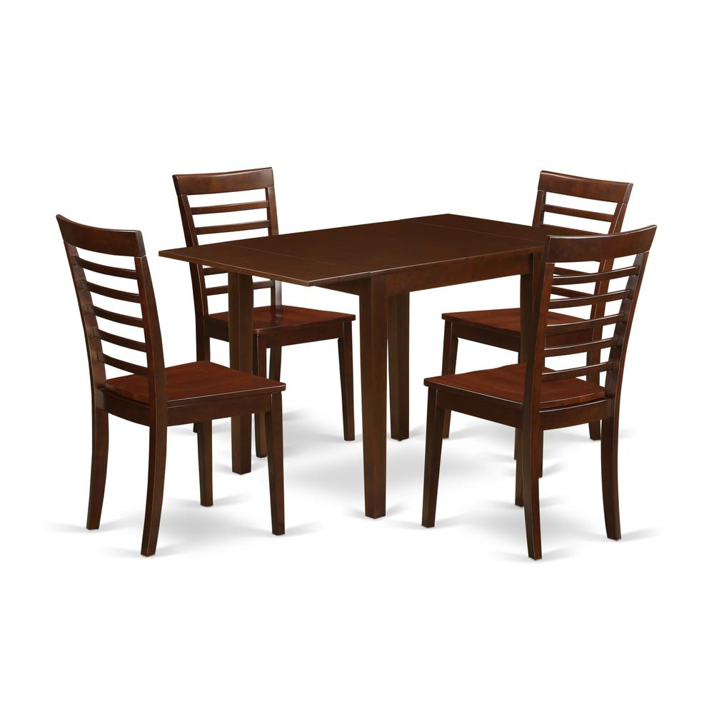 Dining Room Set Mahogany, NDML5-MAH-W