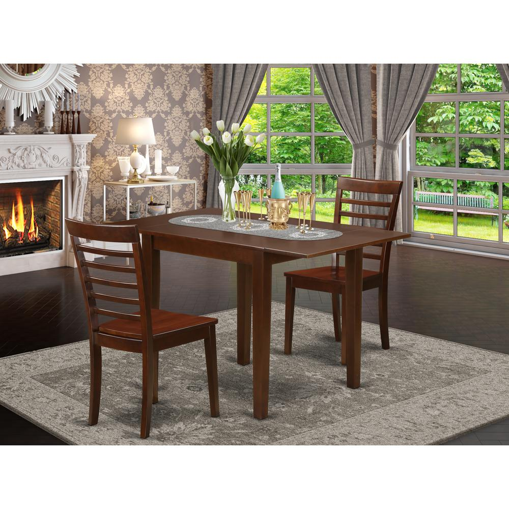 Dining Room Set Mahogany, NDML3-MAH-W