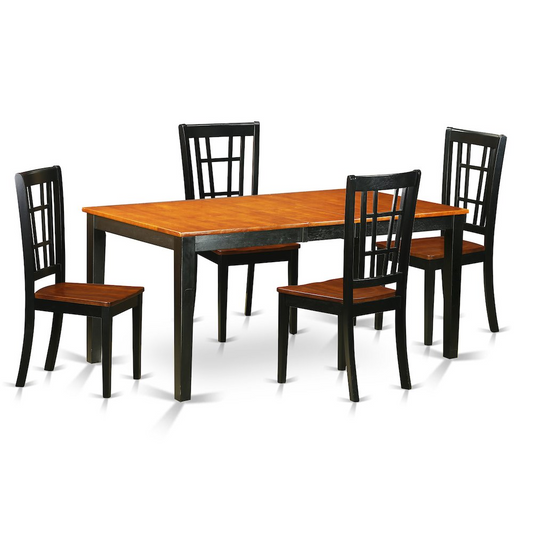 5  Pc  Dining  room  set-Table  with  Leaf  Plus  4  Chairs  for  Dining  room