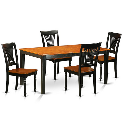 5  PC  Table  set-Dining  Table  and  4  Wooden  Dining  Chairs