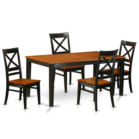 5  PC  Table  set-Dining  Table  and  4  Wood  Dining  Chairs