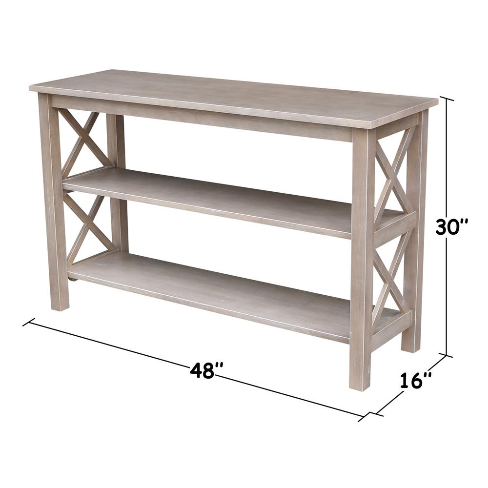 Hampton Console  Table, Washed Gray Taupe