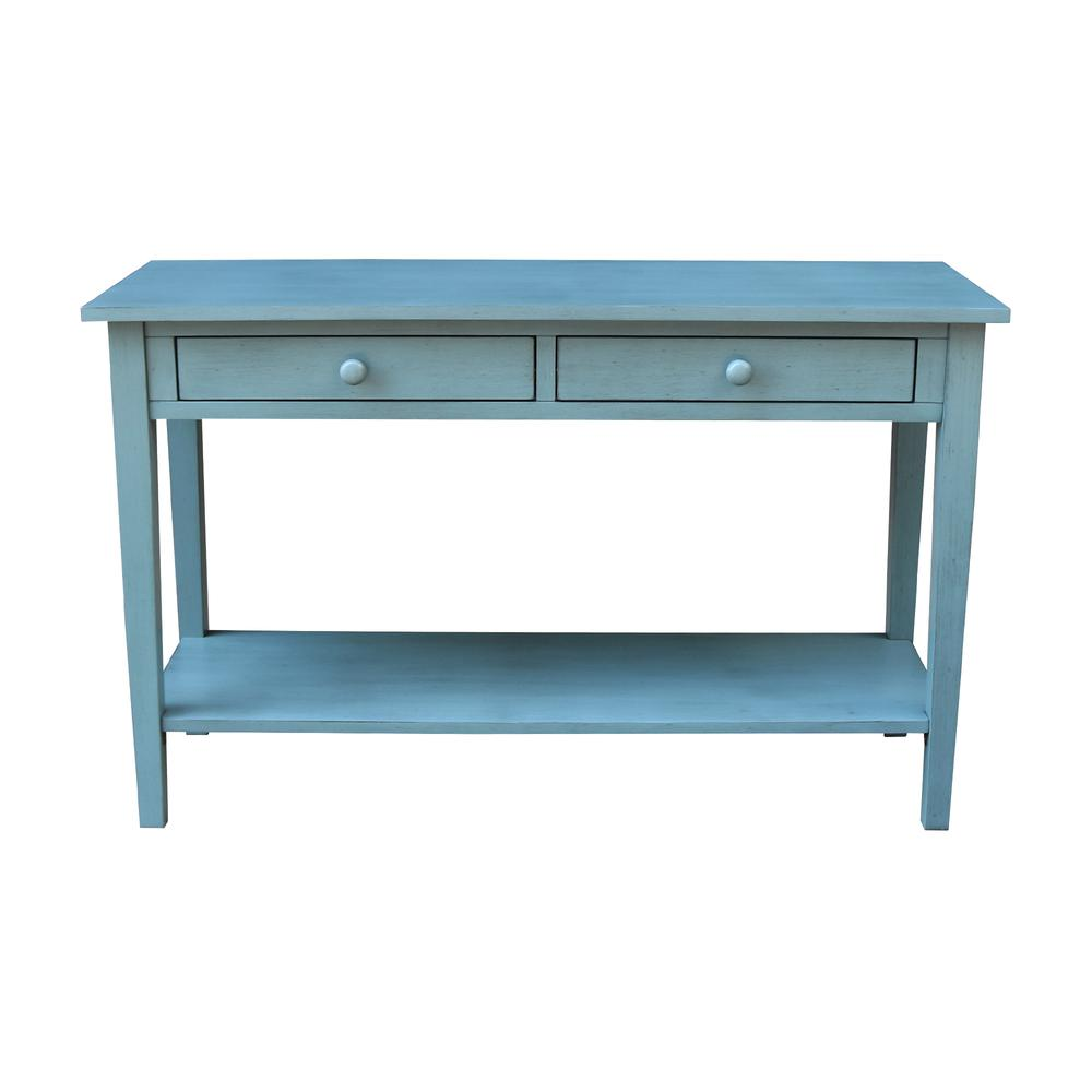 Spencer Console-Server Table in Antique rubbed ocean blue