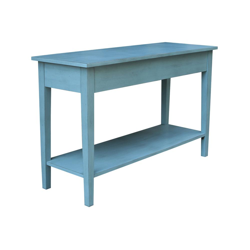 Spencer Console-Server Table in Antique rubbed ocean blue