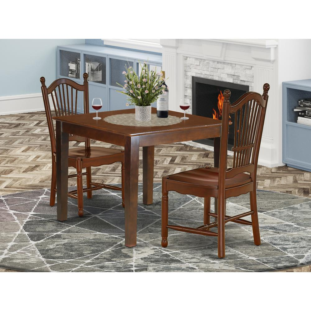 Dining Room Set Mahogany, OXDO3-MAH-W