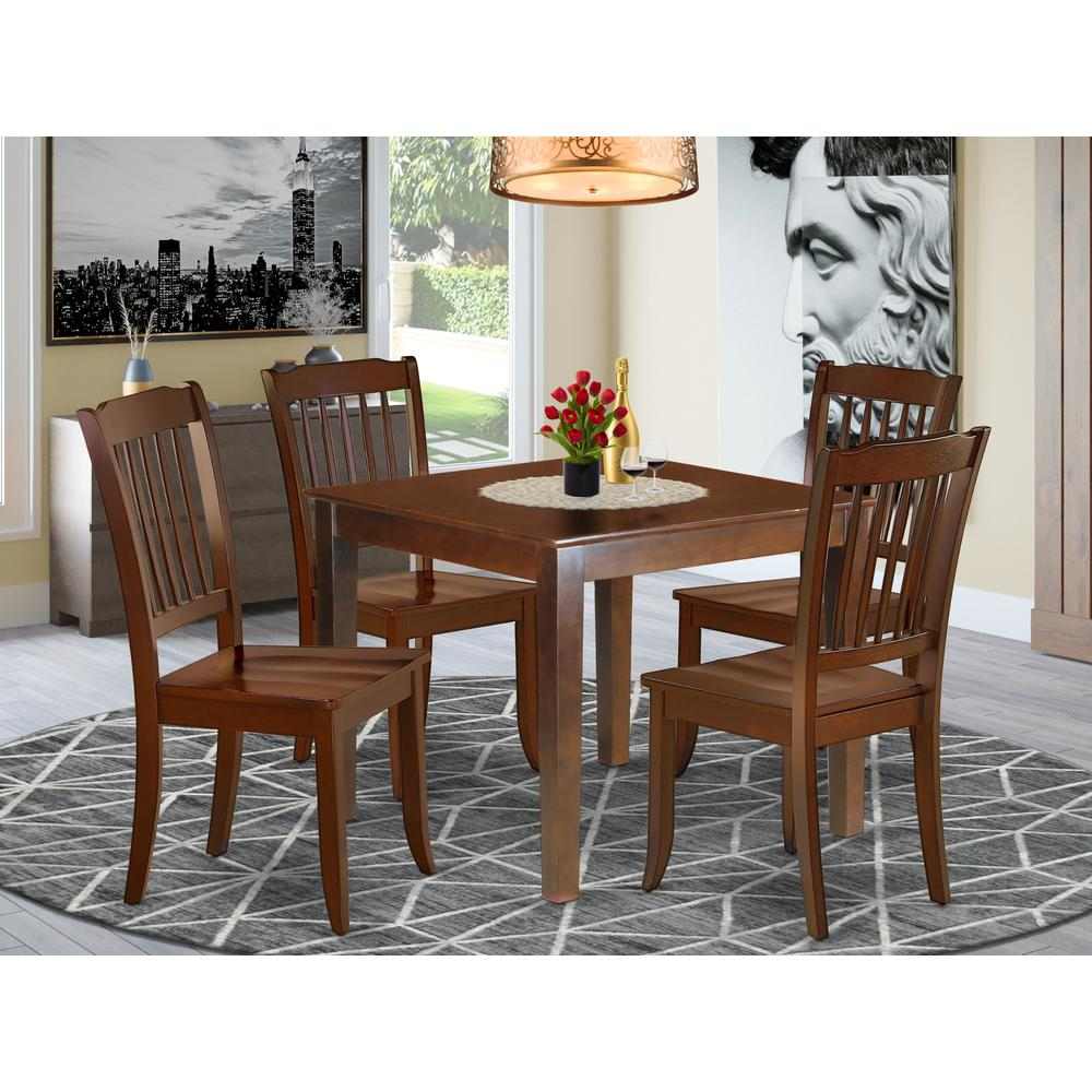 Dining Room Set Mahogany, OXDA5-MAH-W