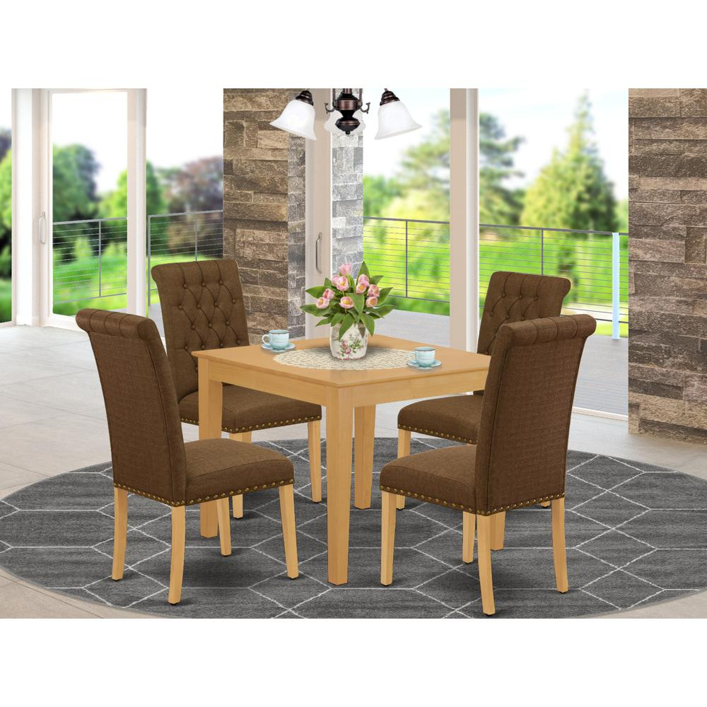 Dining Room Set Oak, OXBR5-OAK-18