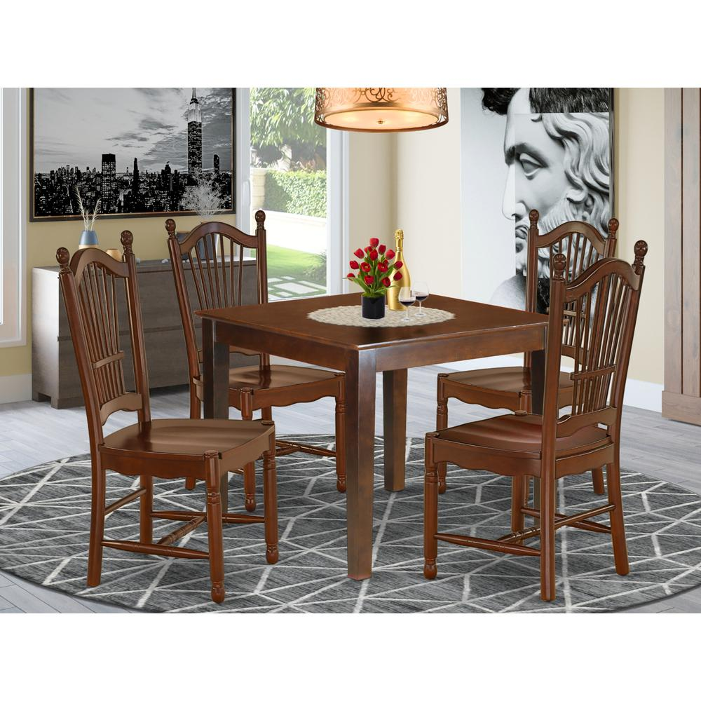 Dining Room Set Mahogany, OXDO5-MAH-W