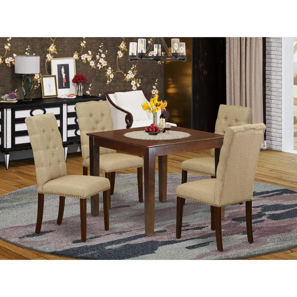 Dining Room Set Mahogany, OXEL5-MAH-16