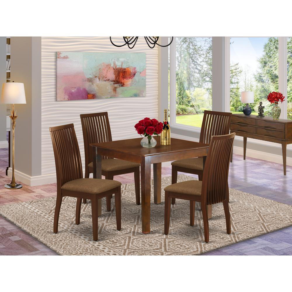 Dining Room Set Mahogany, OXIP5-MAH-C