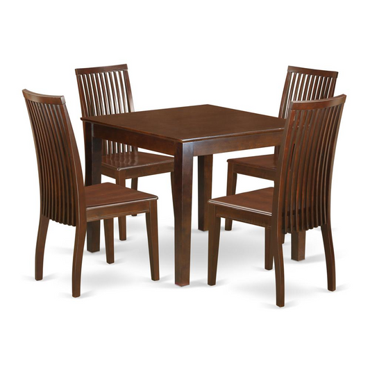 Dining Room Set Mahogany, OXIP5-MAH-W