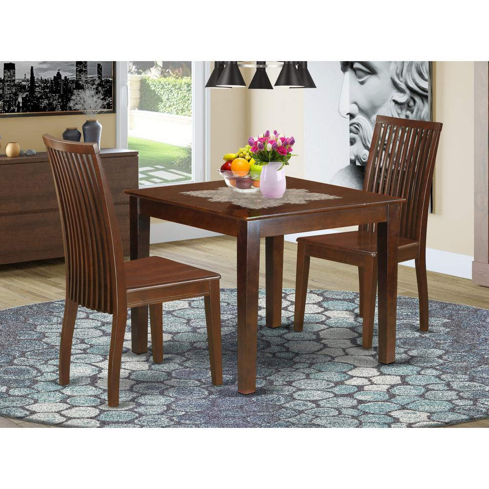 Dining Room Set Mahogany, OXIP3-MAH-W