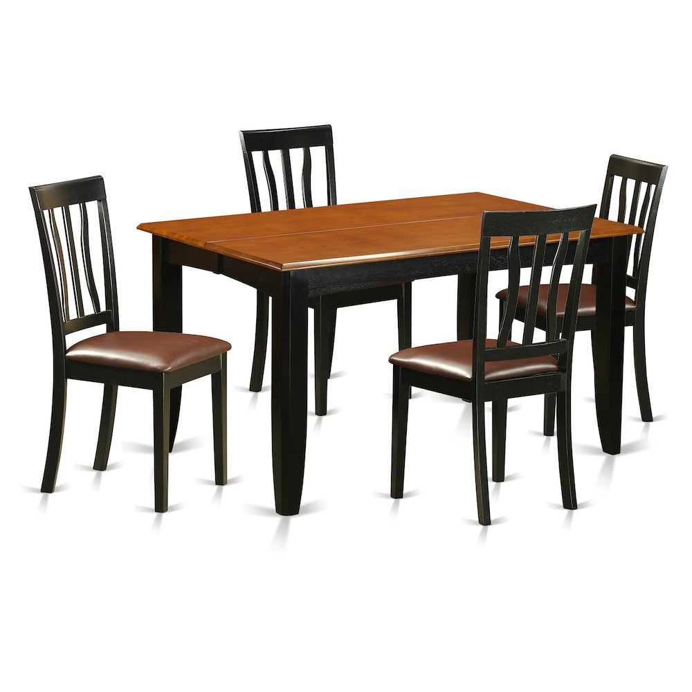 5  PcKitchen  Table  set-Dining  Table  and  4  Wooden  Dining  Chairs