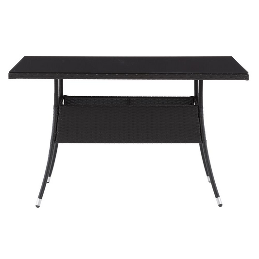 CorLiving Parksville Patio Rectangular Dining Table in Black