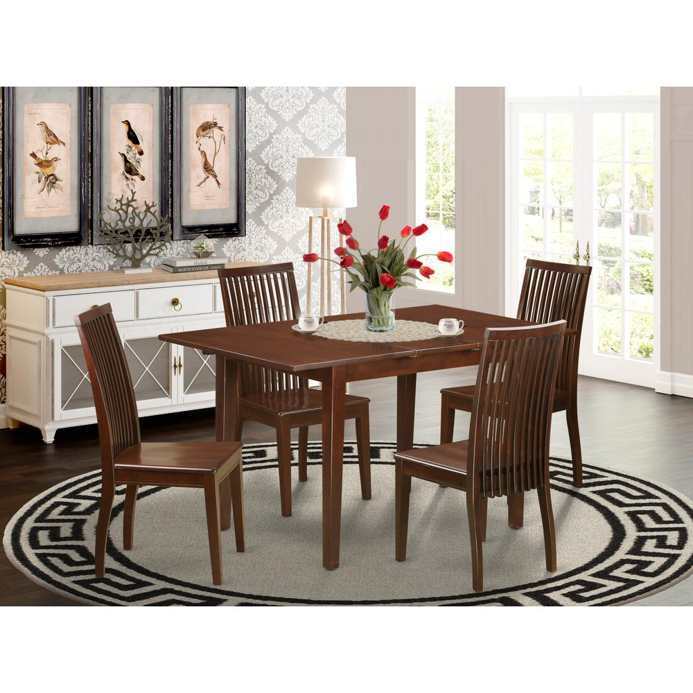 Dining Room Set Mahogany, PSIP5-MAH-W